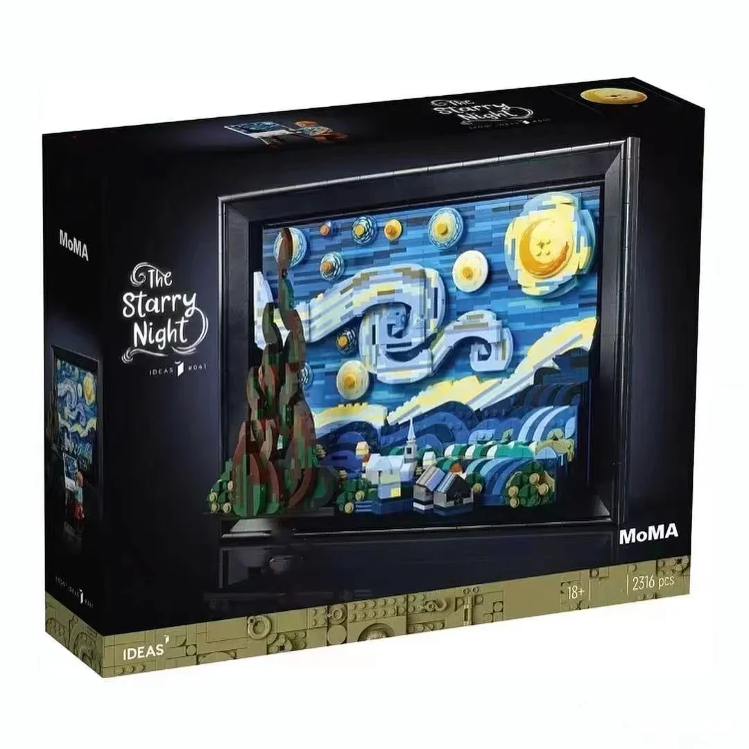 

Ideas 2316pcs The Starry Night Vincent Van Gogh Model Building Blocks Bricks Educational Toys For Boy Kids Christmas Gifts 21333