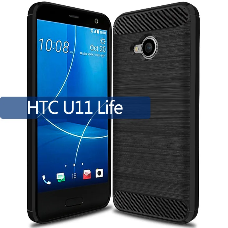 Чехол из углеродного волокна для HTC U11 Life Slim Fit противоударный силиконовый чехол