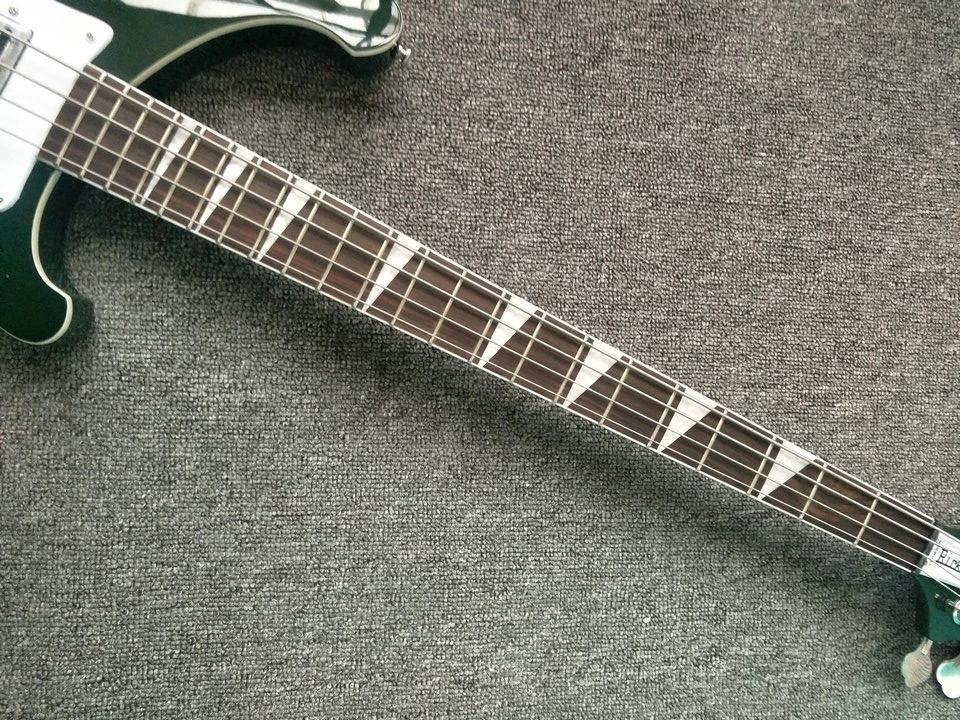 Зеленая бас-гитара Rickenback 4003 Fireglo прозрачная 4-струнная Ricken бесплатная доставка