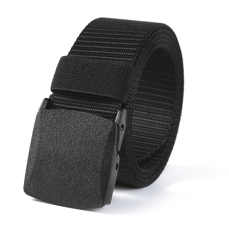 Kemeiqi Nylon Belt Men's Outdoor Tactical Belt Plastic Buckle Hypoallergenic Woven Belt Unisex Casual High-quality Nylon Belt