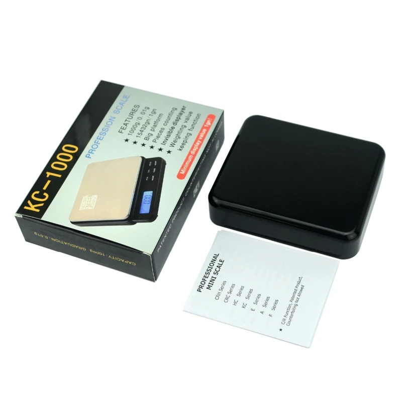 

Digital Scales Pocket Jewelry Scale Portable Mini Electronic Weighting Multifunctional Precision Gram Scale Max 1000g