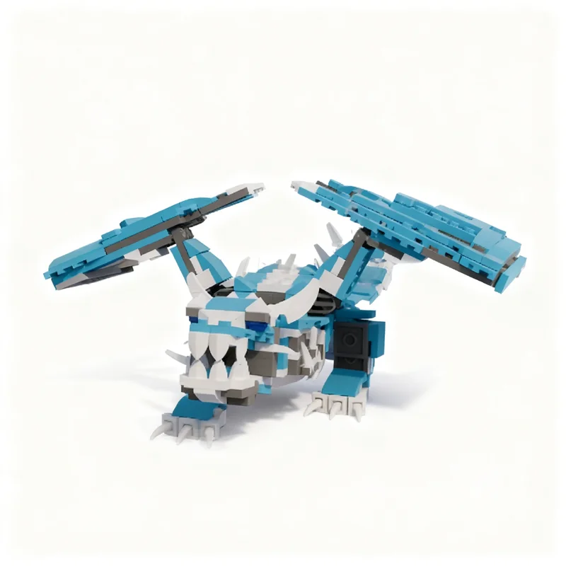 484 детали MOC Vorkath Blue Dragon: Мини-фигурка, Масштабная модель замка, Строительные блоки, Конструктор, Обучающая игрушка, Рождественский подарок, Кирпичики (art.: 3920db784facb) - 3920db784facb