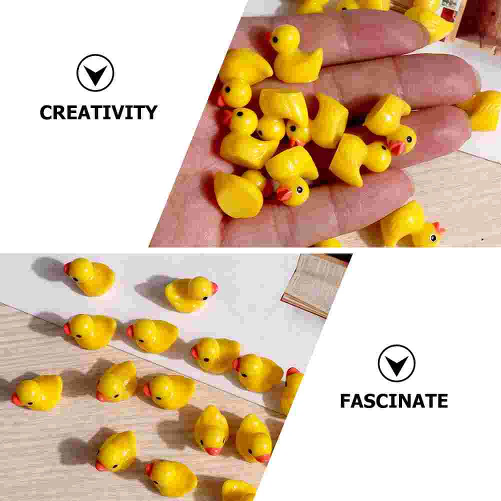 100 шт. миниатюрные фигурки декор в виде утки из смолы очаровательная фигурка