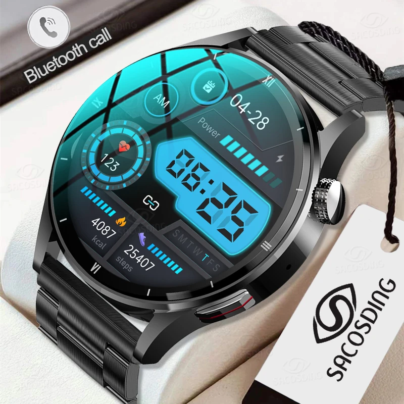 

2022 New Bluetooth Smart Watch Men Body Temperature Heart Rate Monitor Sport Watches Mens Custom Dial Call Smartwatch For Huawei