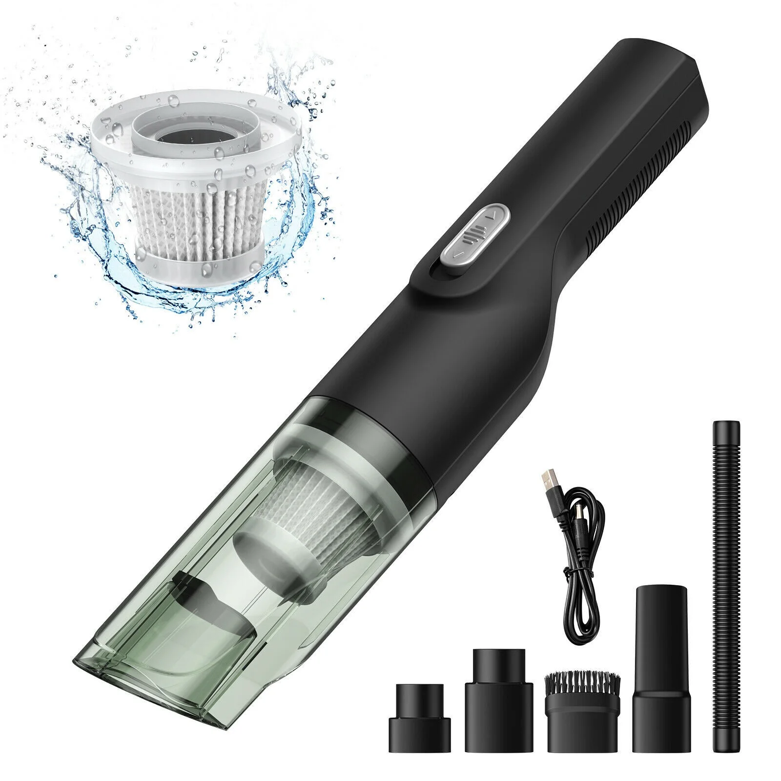 

Автомобильный пылесос, Беспроводная зарядка, автомобильный влажный и сухой мини-пылесос