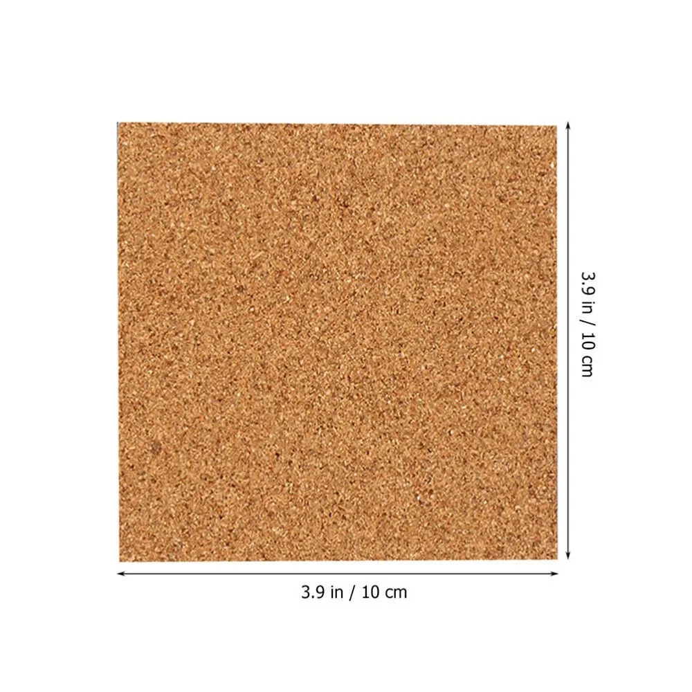 

10Pcs Self-adhesive Cork Square Cork Mat Natural Cork Coasters Wine Drink Coffee Tea Cup Mats Table Pad For Household Office