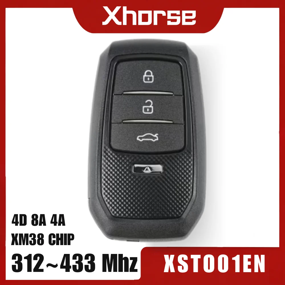 Фото Умный ключ-пульт Xhorse XSTO01EN для Toyota XM38 4D 8A 4A, универсальный, 4 кнопки, совместим с программатором Xhorse. №1