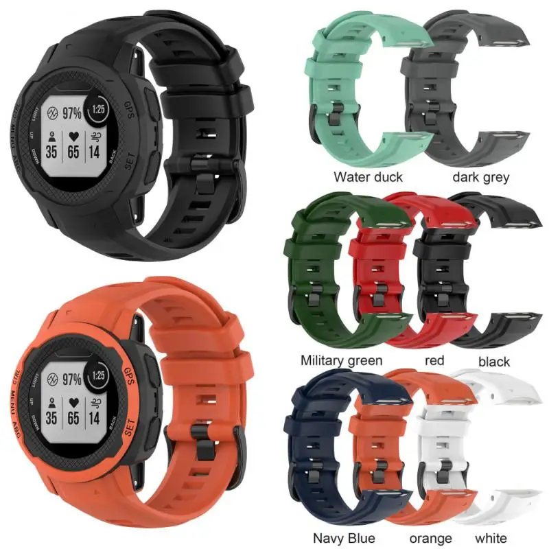 

Silicone Watchband Air Hole Wristband With Watch Hands Tool Silicone Strap Sweat-proof 1pc For Garmin Instinct 2s Fashion Soft