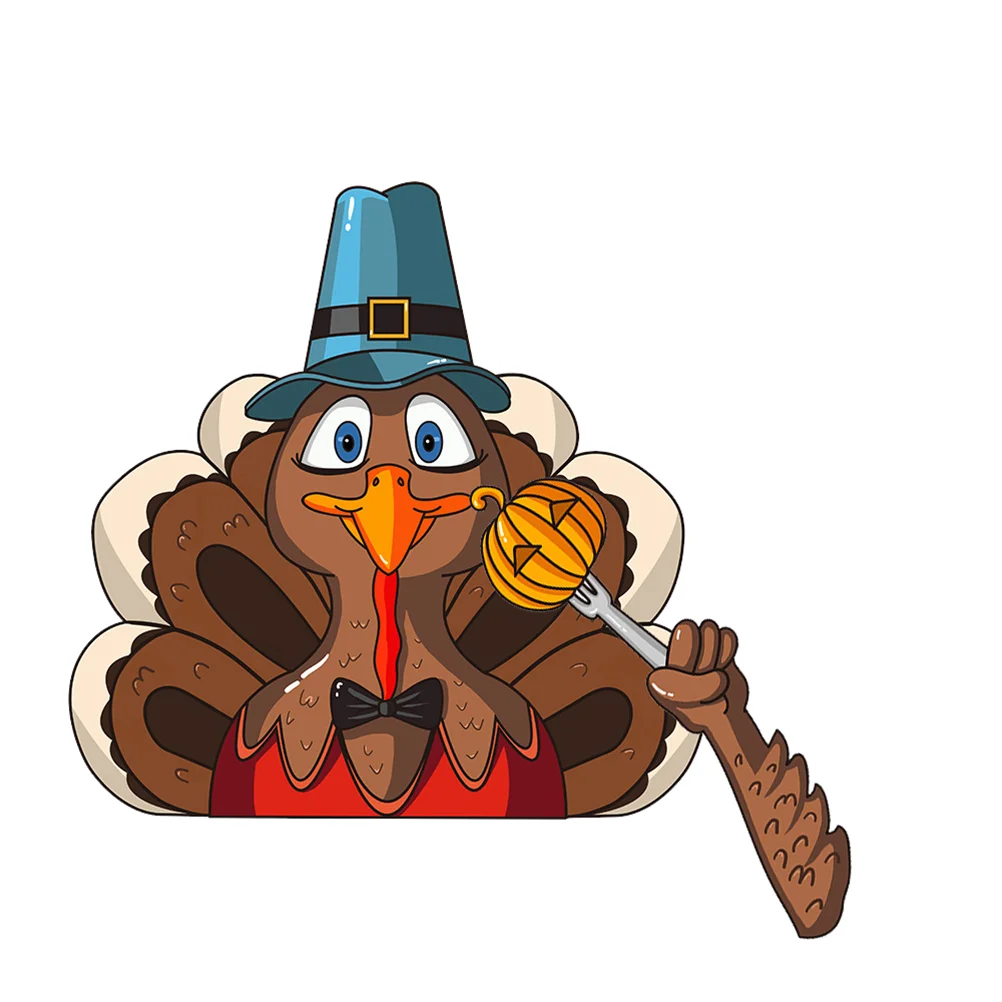 

1 Set Removable Thanksgiving Day Wiper Sticker Turkey Rear Windshield Stickers