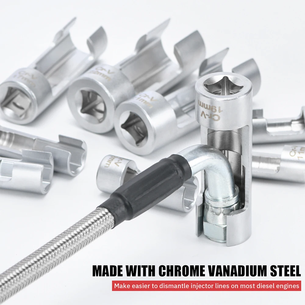 9 шт./компл. от 10 мм до 22 1/4 дюйма 3/8 1/2 торцевой ключ для топливопровода