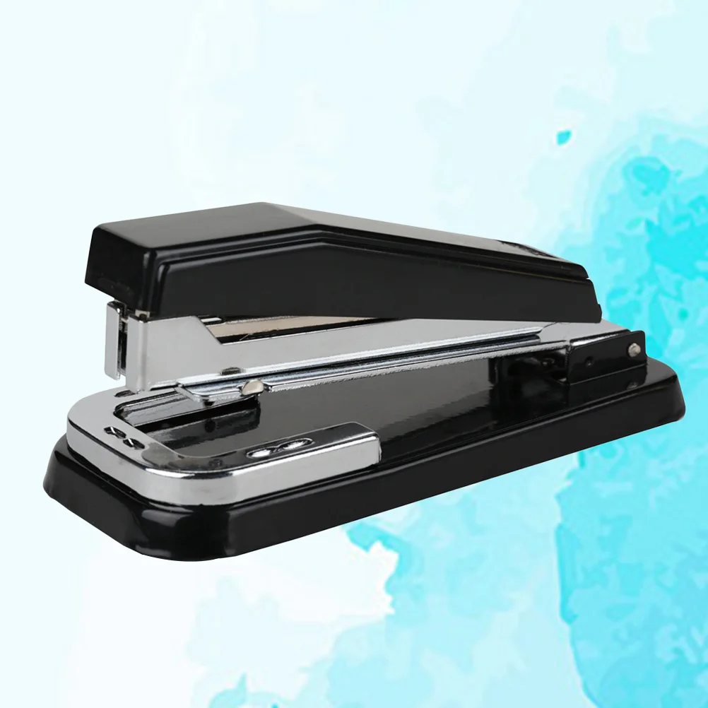 

Desktop Stapler 360 Degree Rotation Classic Simple Stapler Stationery Supplies for Home Office School (Black, No Staplers