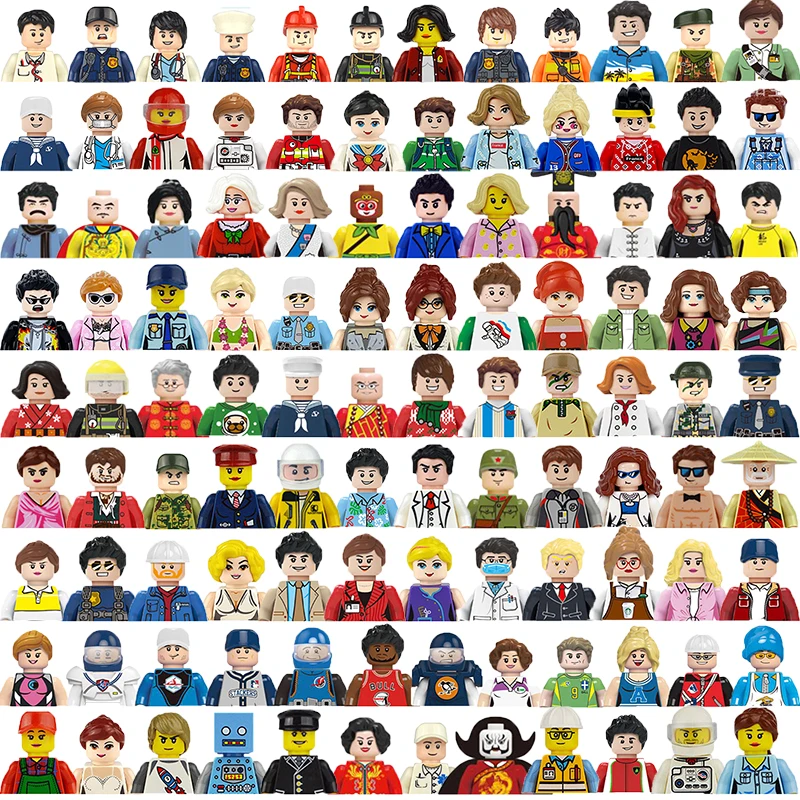 Набор строительных блоков: город Мини фигурки героев фильмов персонажи аниме