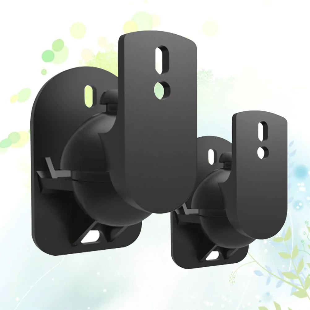 

1 Pair Speaker Wall Mount Multiple Adjustments For Bookshelf Surround Sound Speakers ( Black )