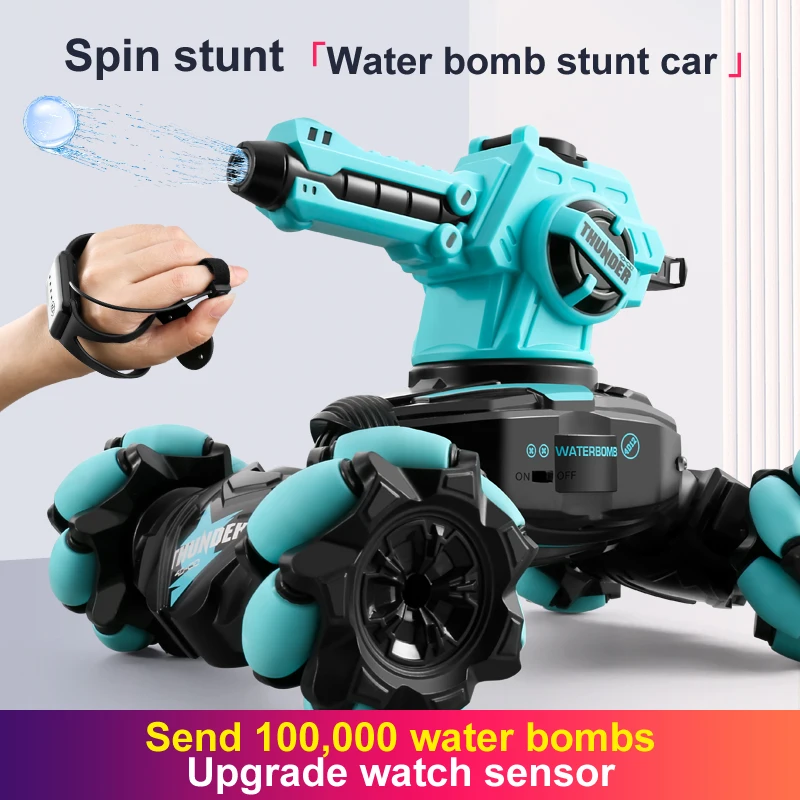 

RC CAR Water Bomb Tank 4WD Radio Gesture Induction 2.4G Toy Light Music Drift Twist Stunt Remote Control Car for Kids Boy