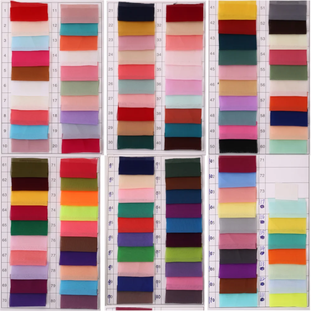 3/5/10m Solid Color Chiffon Sheer Fabric Polyester See Through Soft Draping Material for Bridal Dress Lining By Meter - купить по