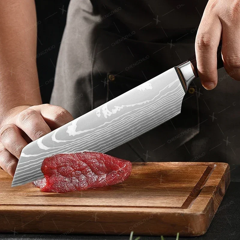 Набор профессиональных японских ножей шеф-повара нож из высокоуглеродистой