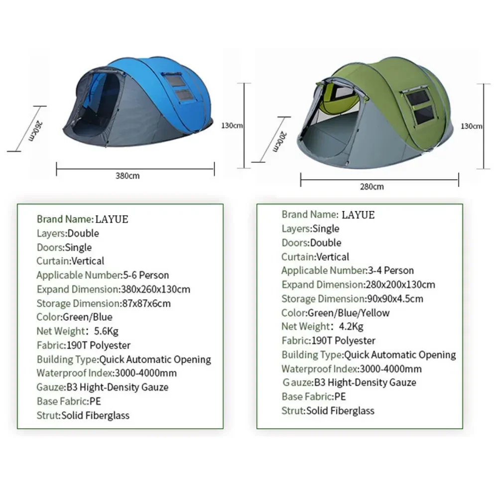 Палатка TechHPCamping для кемпинга на открытом воздухе и пляжа, с защитой от солнца и дождя, водонепроницаемое укрытие, сверхлегкая палатка для альпинизма и глэмпинга класса люкс (art.: 3920db3137a55) - 3920db3137a55