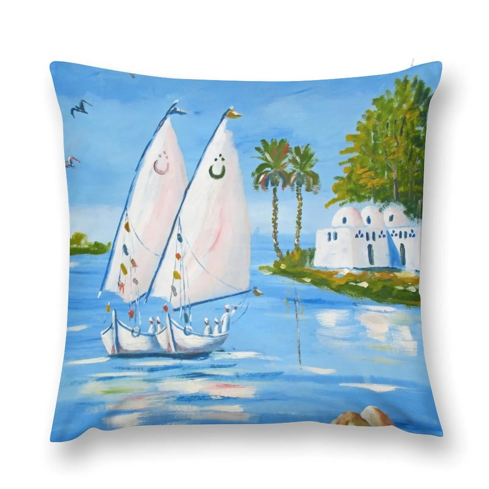 Подушка Feluccas on the Nile рождественские принадлежности наволочка подушка