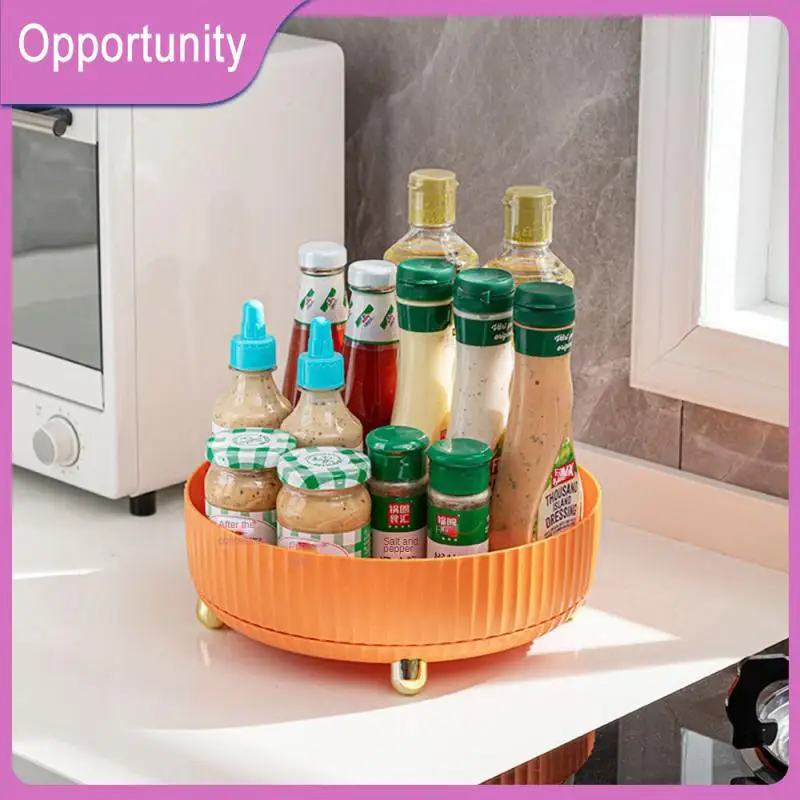 

Rotatable Fruit Turntable Seasoning Bottle Storage Tray Multifunctional Storage Turntable Circular Cosmetic Storage Tray