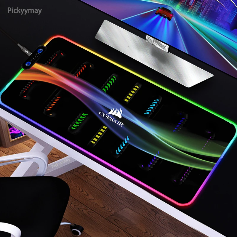 

CORSAIR Mouse Pad RGB Gabinet Gamer PC Completo Computer Mause Carpet Desk Mat Keyboard Gaming Accessories Teclado Mousepad