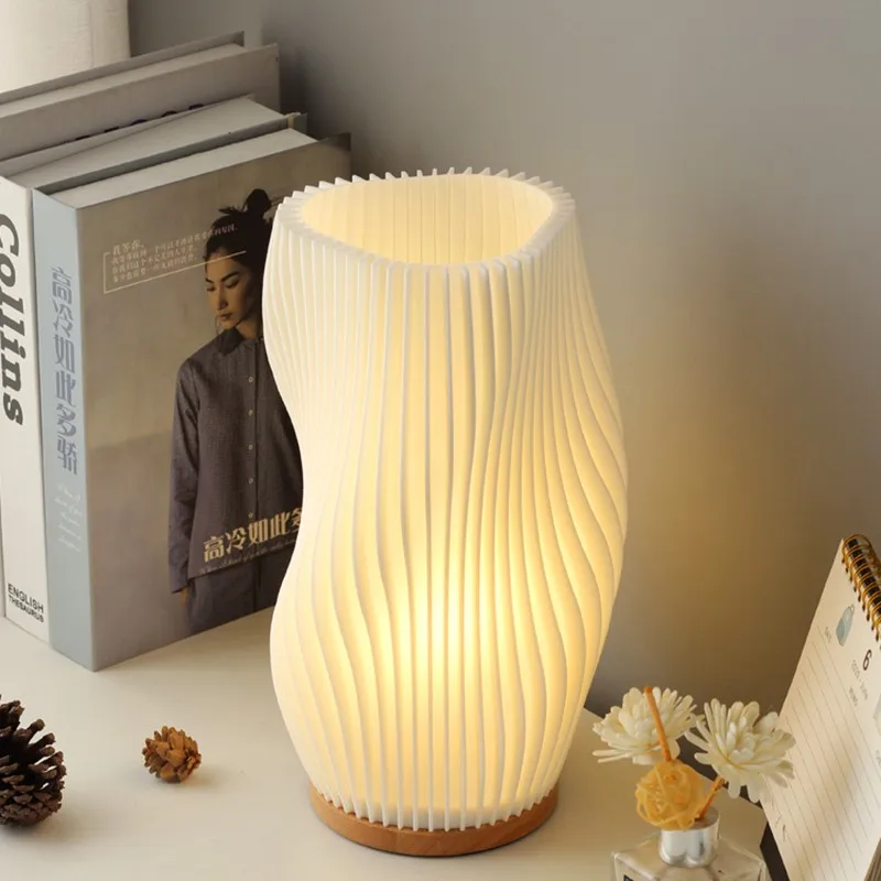 

Nordic Bedroom Net Red Bedside LED Table Lamp Ins Girls Romantic Decoration Simple Creative Desk Night Light 3D Printing