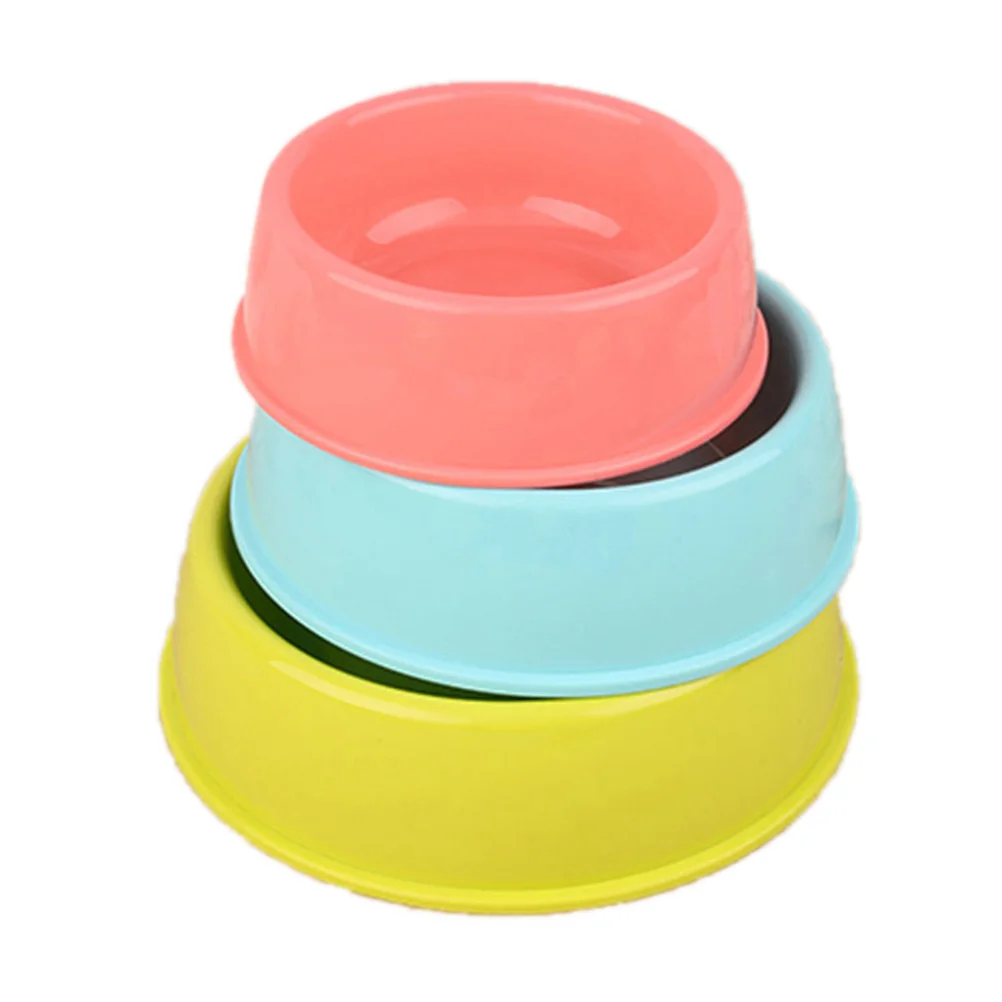 

3pcs Bowl Round Candy Colored Practical Bowl feeder for Dog Cat