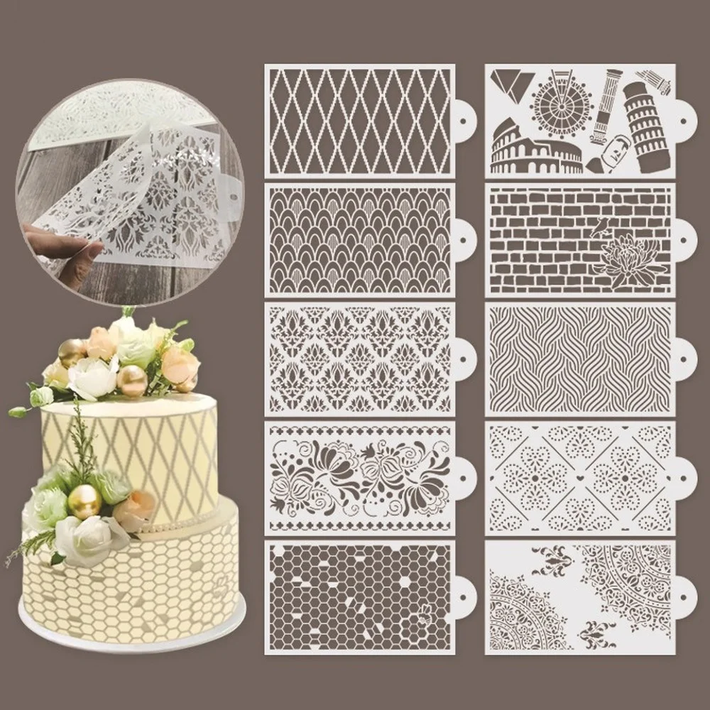 Трафареты для помадки торта кружева цветок шипы фотоформа рельефная форма