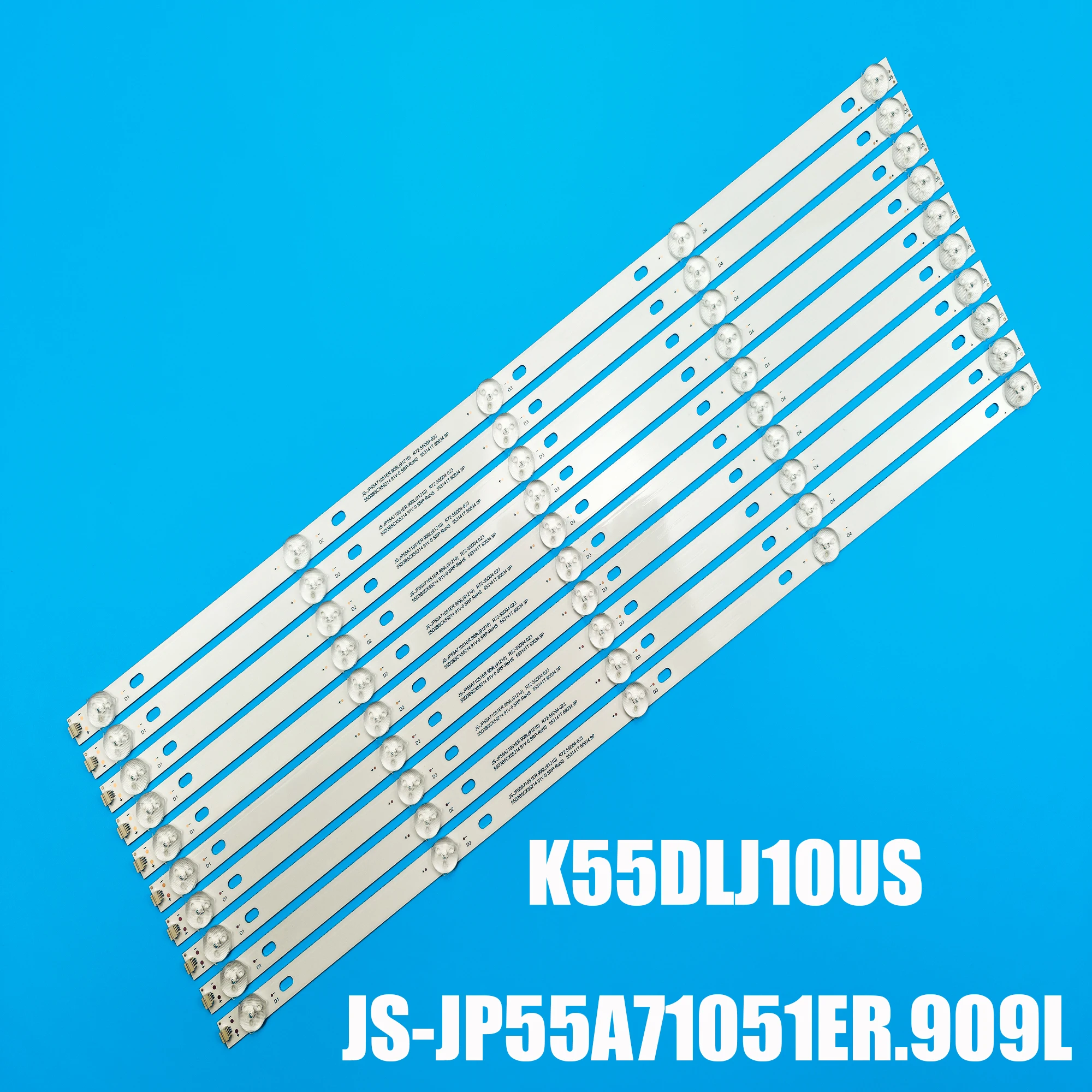 10 светодиодных полос подсветки для R72 - 55D04 - 023 K55DLJ10US JS - JP55A71051ER.909 Световые полосы (91210) 553141.6034.9P Телевидение 55 TDSISTEM