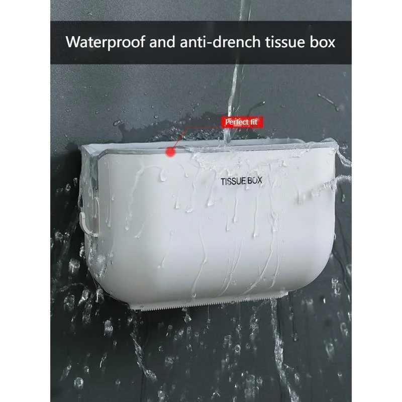 Коробка для туалетной бумаги без перфорации водонепроницаемая настенная