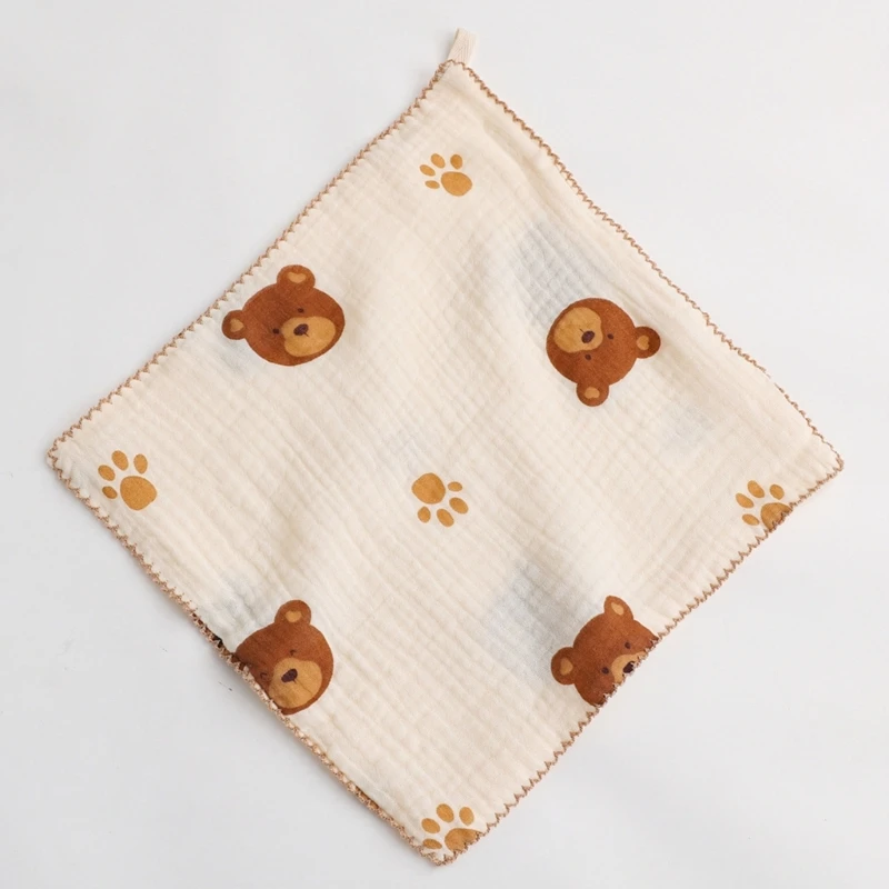

Infnat Face Towel Burp Cloth Set Toddler Breathable Wipe Cloth Drooling Bib with Hanging-Hook Infant Washcloth