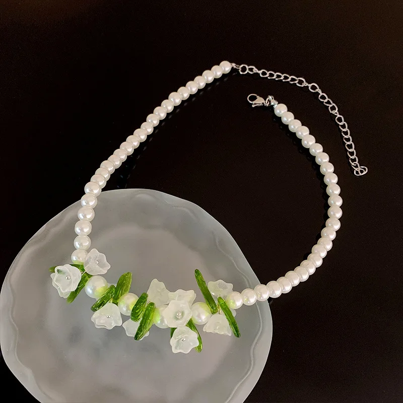 50pcs/Lot Colorful Flower Acrylic Beads Trumpet Flower Shaped Shell Beads For Jewelry Making Hairpin Handmade DIY Accessories