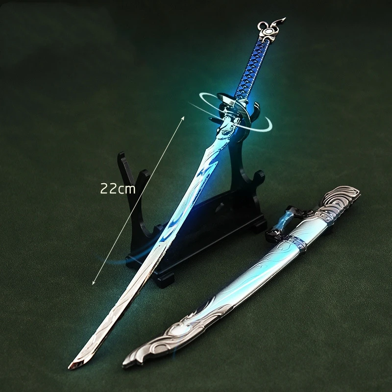 

Naraka: Bladepoint игровой периферический, нож из сплава с ножом, модель металлического оружия, модель длинного меча, игрушечное ремесло, игрушечное украшение, 22 см