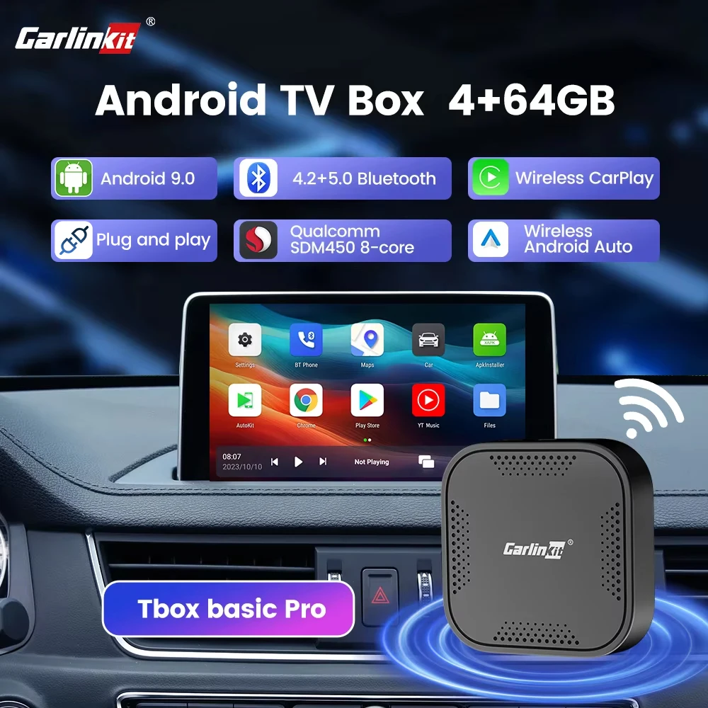 Беспроводной Адаптер Carlinkit Pro 64 ГБ AI Box Для Автомобильного Радиоприемника