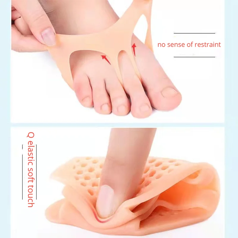 Silicone Soft Foot Pads Women High Heel Honeycomb Front Palm Pad Breathable Health Care Shoe Insole Insert Of His Foot Pad