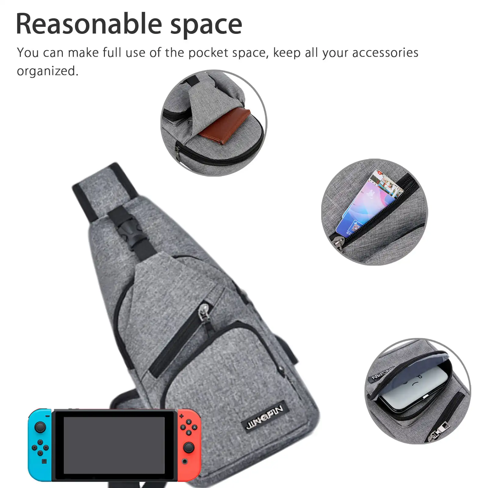 Multipurpose Small Outdoor Chest Sling Shoulder Crossbody Backpack Bag Ultra-Lightweight Waterproof Nylon Hiking Cycling Camping