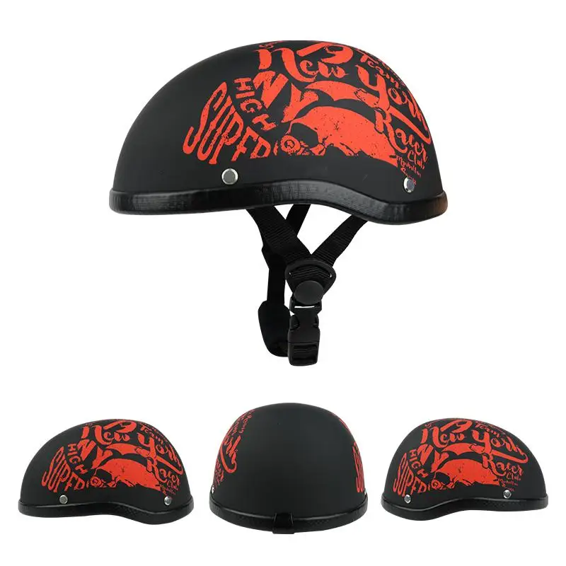 

Adult Motorcycle Half Face Vintage Helmet Hat Cap Motorcross Moto Racing Helmets