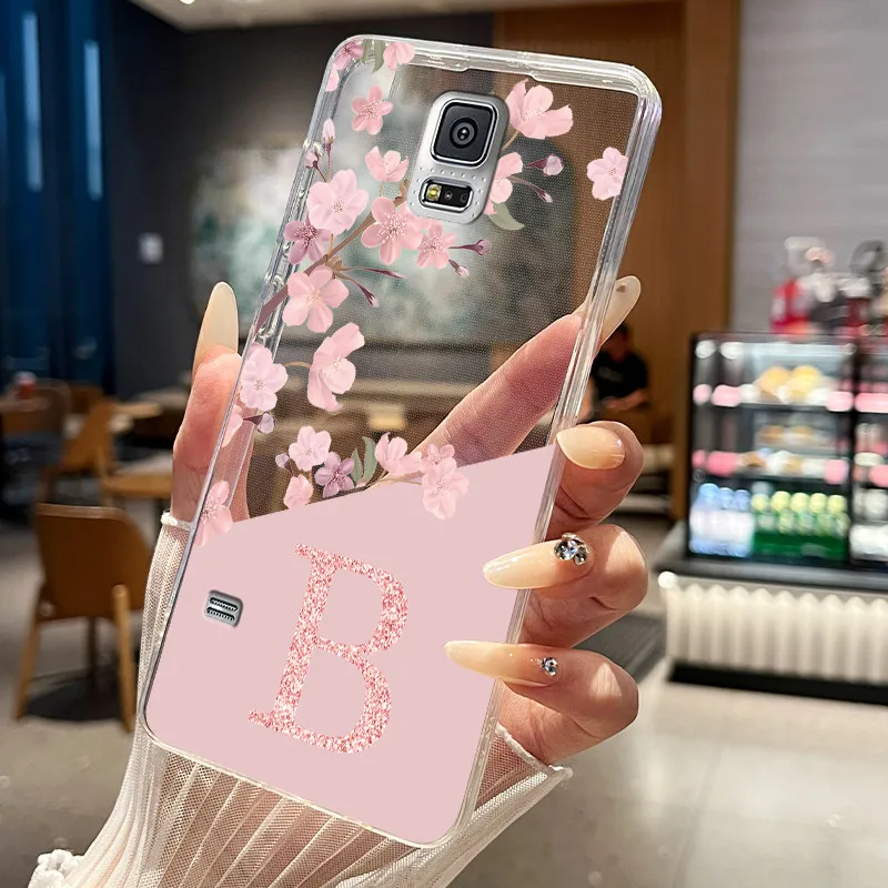 Чехол для телефона Samsung Galaxy S5 I9600S5 Neo SM-G900F, прозрачный тонкий мягкий силиконовый чехол с красивым цветочным узором и надписью для пары (art.: 3920dac1ca786) - 3920dac1ca786