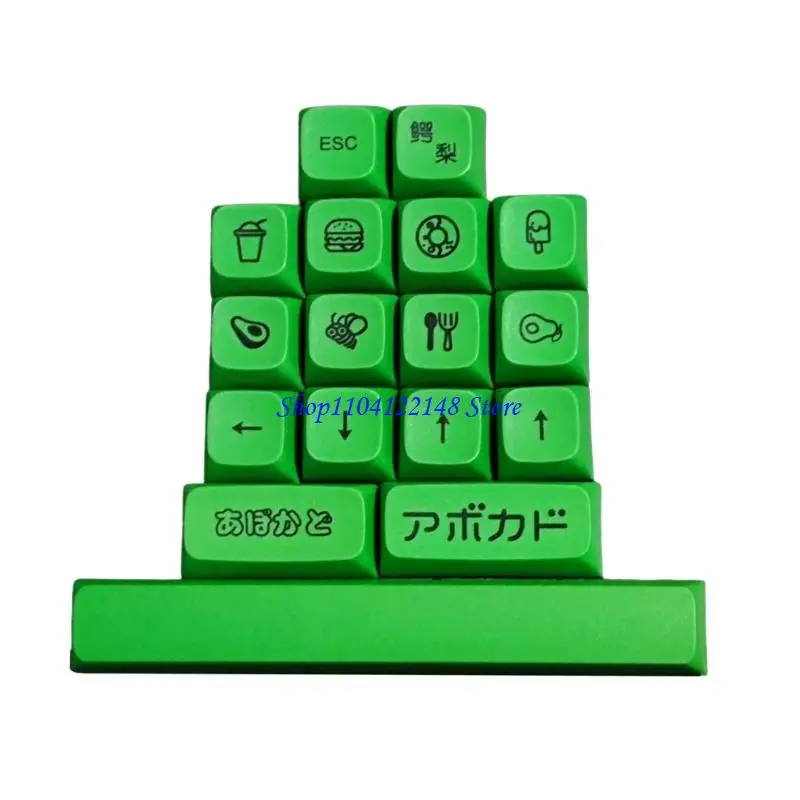 Фото P9FA 17 клавиш XDA Profile Bees колпачки для ключей PBT сублимационные колпачки для ключей 6,25U для механических №3