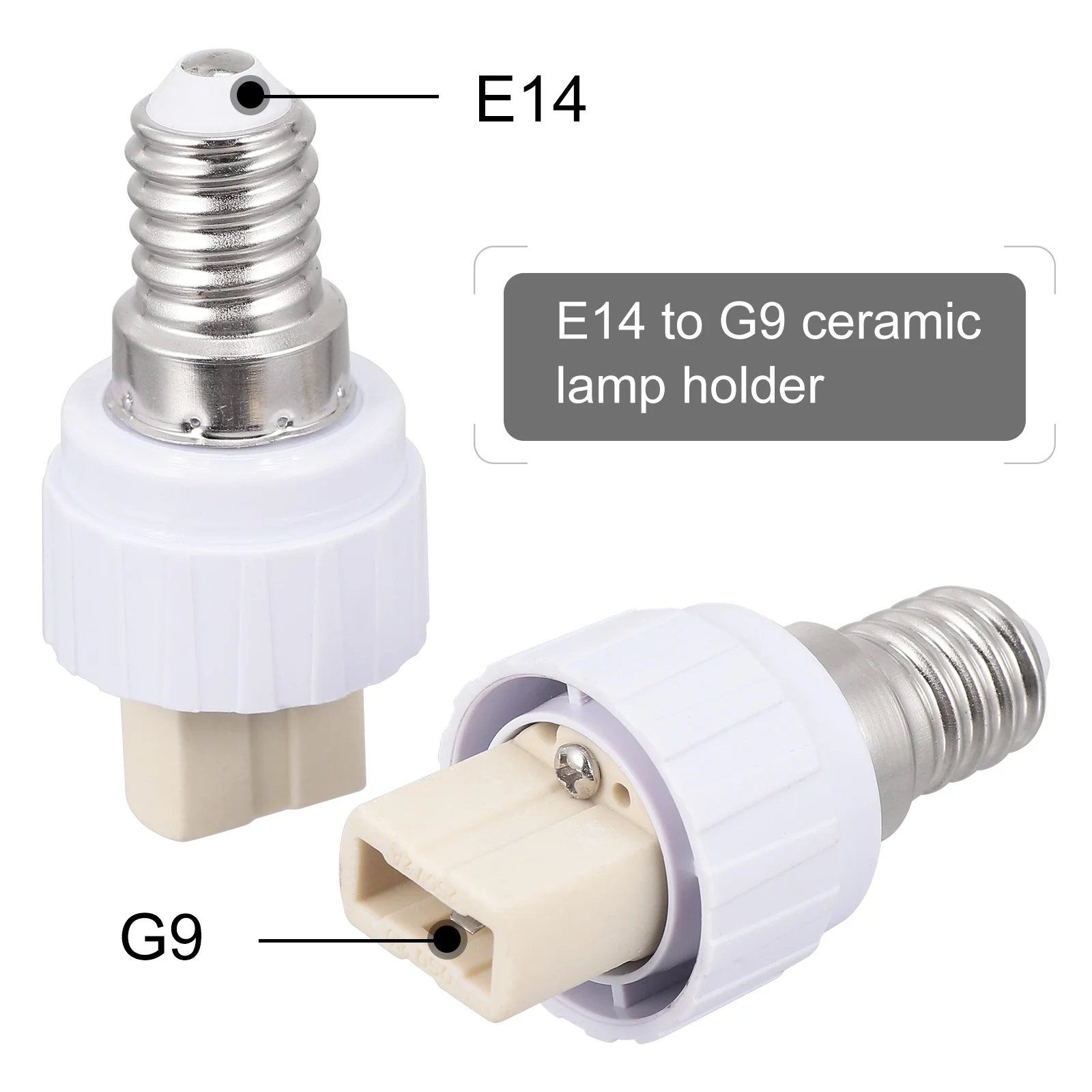 4 шт. светодиодный держатель лампы E14 в G9 преобразователь лампочки металлический