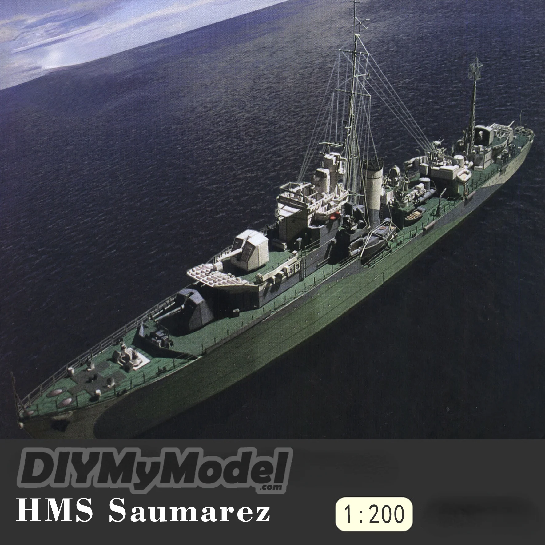 

DIYMyModeI British clan class destroyer somaliz 1:200 DIY Handcraft Paper Model Kit Handmade Toy Puzzles Gift Movie prop