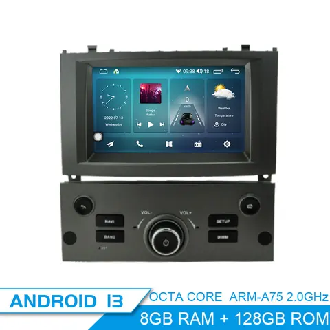 Jdaston Android 13 автомобильный мультимедийный плеер для Peugeot 407 2004 - 2010 GPS-навигация стерео 1 Din автомобильное радио 8 Гб аудио DSP Carplay
