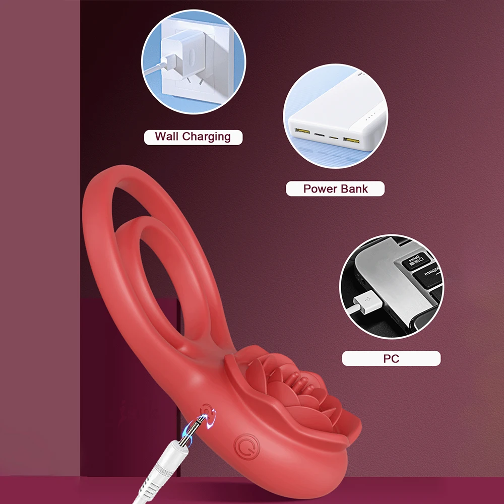 Jintrun вибратор с дистанционным управлением и кольцом для мужчин силиконовый