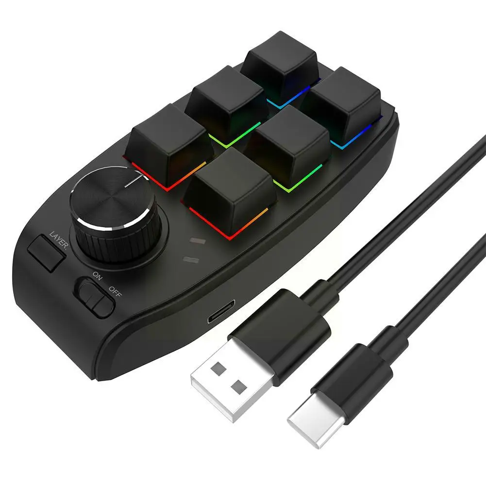 

Клавиатура для макросъемки с RGB-подсветкой, USB, 6 кнопок