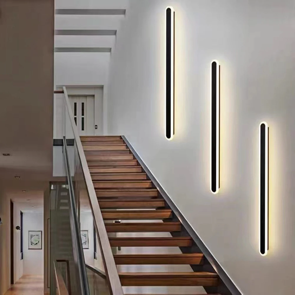 

Nordic Modern Strip Wall Lamps Home Living Room Background Wall Aisle Lamp Porch Bedroom Bedside Indoor Sconce Light