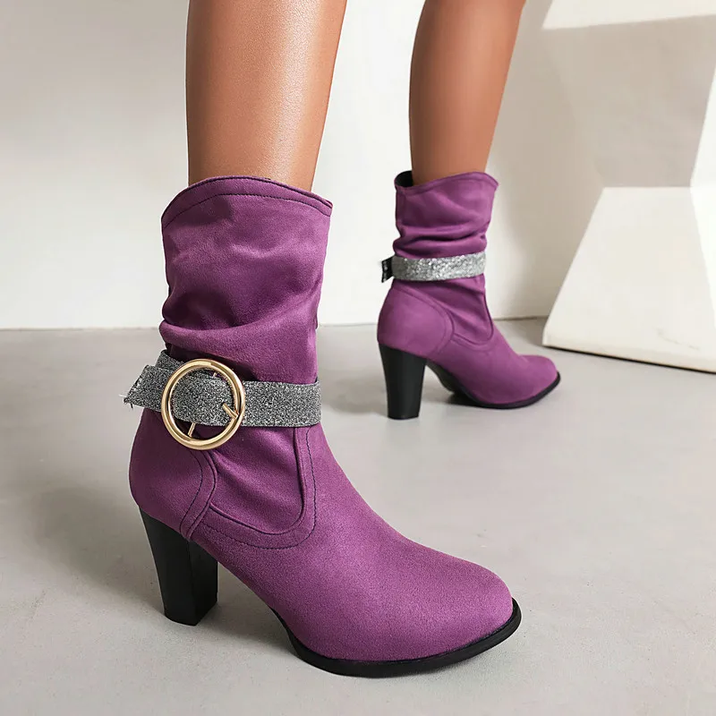 

Женские резиновые сапоги, зимняя обувь, женские сабо с круглым носком на платформе обувь со стразами Rain 2022, кожаные женские осенние сапоги Hi