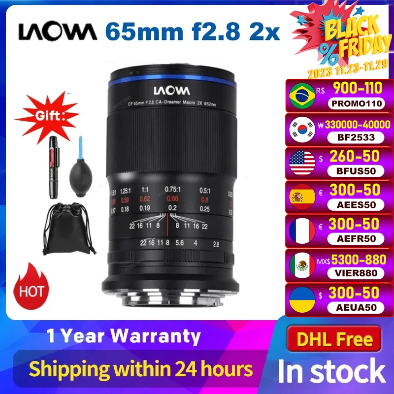 

Объектив для фотоаппарата Venus Optics Laowa, 65 мм, f/2,8, 2x