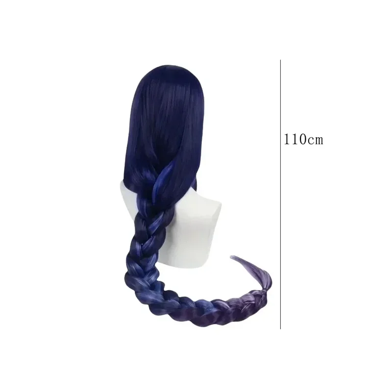 Аниме Genshin Impact Косплей Парик Raiden Ei Фиолетовый Длинные Толстые Витые Косы