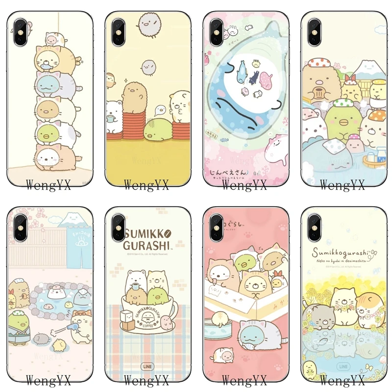 Японский мягкий чехол для телефона kawaii Sumikko Gurashi Xiaomi Redmi Note 10s 9S 9T 9 8 8T 7 6 5A 9C 9A 7A K20 6A S2