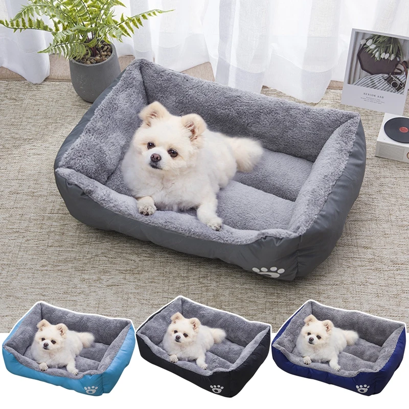 

Удобная Нескользящая кровать для собак, зимний теплый домик для маленьких и средних собак, кровать для кошек, милая будка для щенков, товары ...