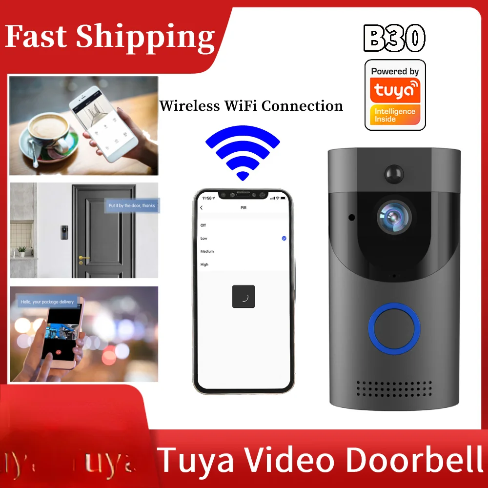 Tuya Security Visual Smart Video Doorbell Camera Wireless WiFi Home Remote Monitor Intercom Night Vision Doorbell for Home Best
